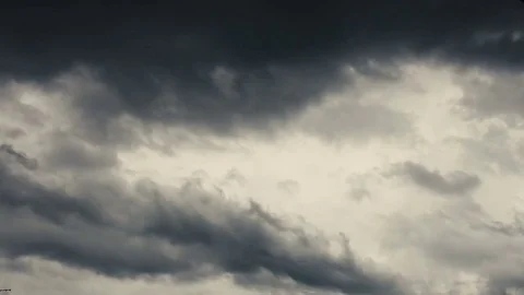 Time lapse of running clouds on a blue sky during a hurricane (TL V15 ) Video stock 77167951