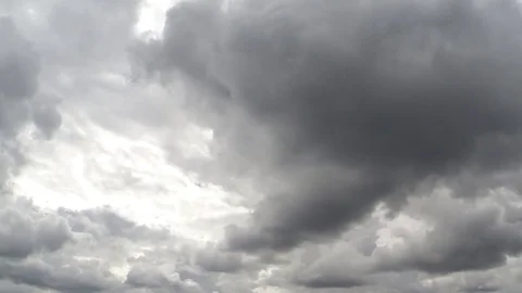 Time lapse of running clouds on a blue sky (Work TL V01) Video stock 77389925