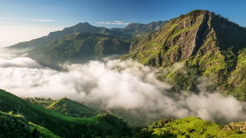 Time lapse of running clouds in Ella, Sri Lanka Video stock 71581175