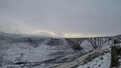 Time Lapse | Rural Washington State Bridge | Near Yakima, WA Stock Footage 72521854