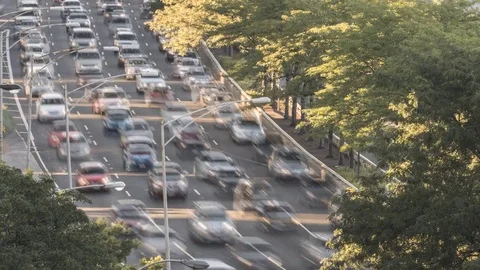 Time Lapse of Rush Hour Lake Shore Drive Traffic in Chicago 4K Vidéo 79099166