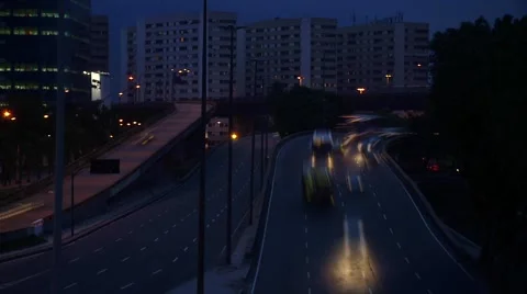 Time Lapse  of rush hour on main avenue in Rio Down Town Stock Footage 50440899