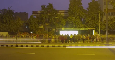 Time Lapse of Rush Hour at Nehru Place in New Delhi, India Stock Footage 72992560
