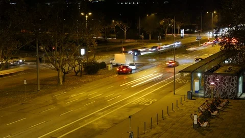 Time-lapse of rush-hour traffic jam Видео 98841131