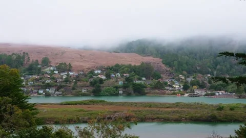 Time lapse Russian River estuary in Jenner, California Video stock 330444778