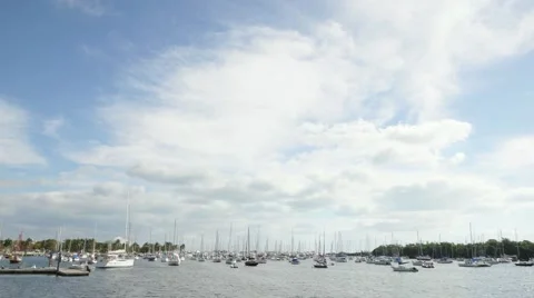 Time Lapse of Sailboats Stockbeeldmateriaal 46342324