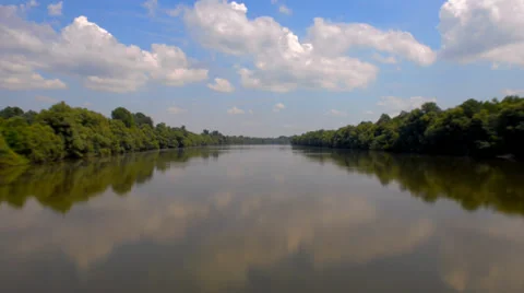 Time Lapse Sailing in the Danube River Stock Footage 39463665