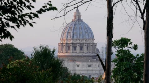  Time Lapse Saint Peter Dome from dusk to night Stock Footage 91167110