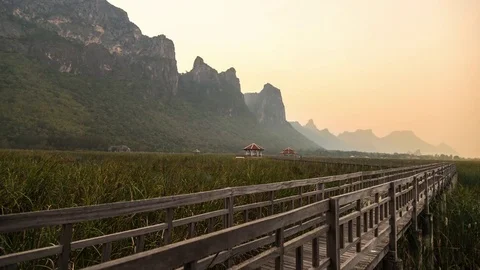 Time Lapse Sam Roi Yot Freshwater Marsh Stock Footage 74236765