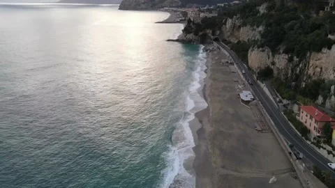 Time lapse San Donato beach, Finale Ligure SV Stock Footage 148202989