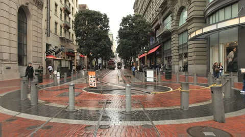 Time lapse of San Francisco Cable Cars - Clip 1 Stock Footage 1459810