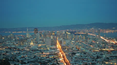 Time Lapse of San Francisco in the Evening - 4k Stock Footage 22869712