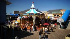 Tourists on Fisherman`s Wharf, Pier 39 at Carousel Editorial Stock