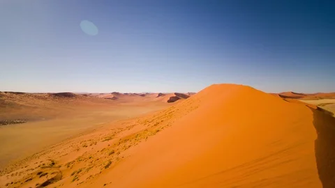 Time lapse from a sand dune in Namibia Stock Footage