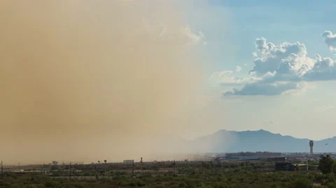 This is a time lapse of a sand storm also known as a Haboob Stock Footage 68768567