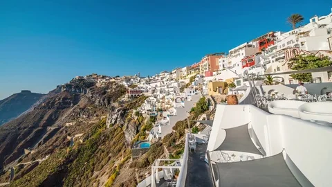 Time lapse santorini 4k Stock Footage 80226448