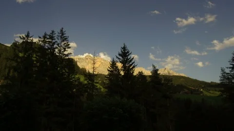 Time lapse Sasso santa croce sunset, Alta Badia Video stock 78742003