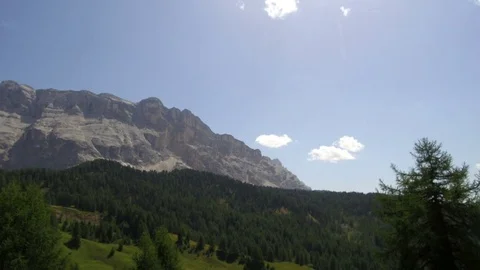 Time lapse from Sasso santa croce to Gardenaccia, Alta Badia Video stock 79160010
