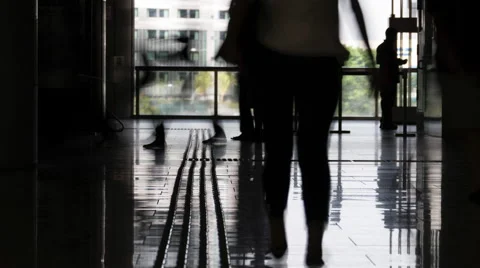 Time-lapse scene of commuters rushing for transport Stock Footage 49734389
