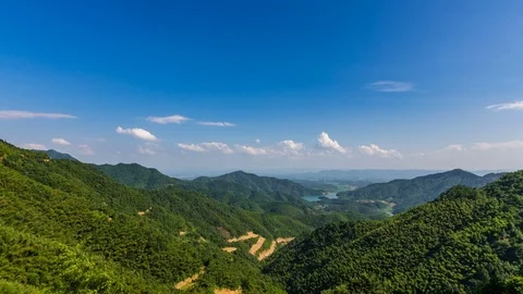 Time lapse scenery with mountain peaks and cloudy sky Stock Footage 77256812