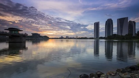 Time lapse scenery at putrajaya Stock Footage 70342607