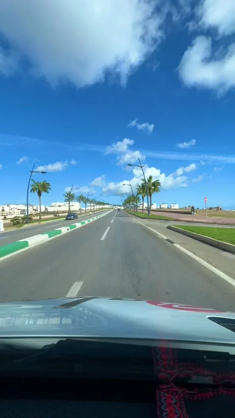 Time-Lapse of Scenic Drive: Open Road with Clear Blue Sky. Stock-Footage 302798404