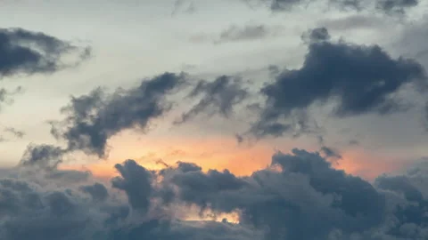 Time Lapse Scenic View Of Clouds In Sky During Sunset - Vancouver, Canada Stock Footage 160318628