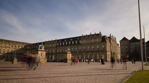 Time lapse Schlosssplatz Stuttgart 02 (29.97 FPS) Stock Footage 47816783