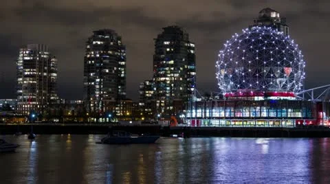Time Lapse of Science World in Downtown Vancouver Video stock 12532209