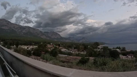 Time lapse sea mountain clouds 스톡 동영상 219855588