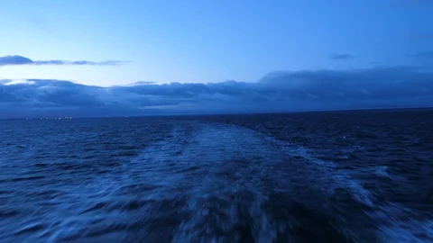 Time-lapse of the sea. Time-lapse on the ship. Stock Footage 87903786