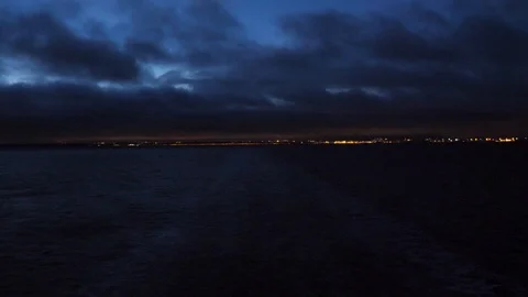 Time-lapse of the sea. Time-lapse on the ship. Stock Footage 87903875