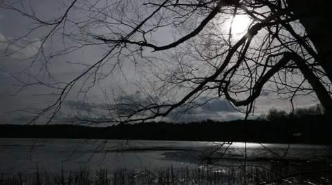 Time lapse of seascape with fast clouds at stormy day Stock-Footage 47213628