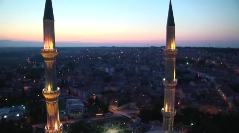 Time lapse, Selimiye Mosque in Edirne, Turkey Stock Footage 40124032