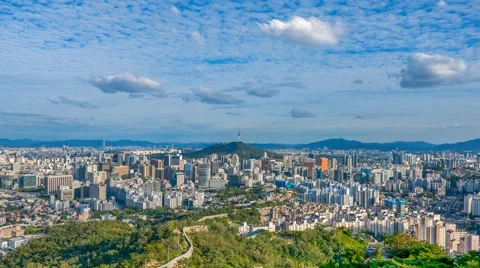 Time lapse of Seoul City Skyline,South Korea. Stock Footage