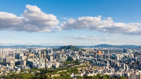Time lapse of Seoul cityscape Video stock 80311543