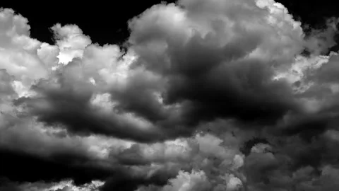 Time-lapse of separate white clouds on a black background have real clouds Stock Footage 277171635