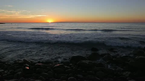 Time lapse sequence on the beach at sunrise Stock Footage 12268504