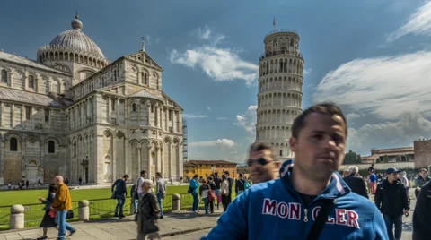 Time Lapse sequence of Leaning Tower of Pisa. Stock Footage 37627215