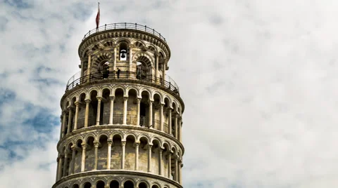 Time Lapse sequence of Leaning Tower of Pisa. Stock Footage 37636993
