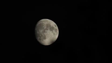 Time lapse sequence showing the moon moving steadily across the night sky Stock Footage 346751365