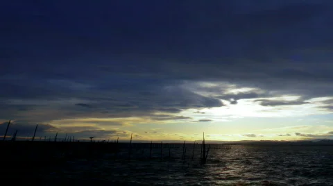 Time lapse sequence of sunset - L´Albufera lake of Valencia 動画素材 314299
