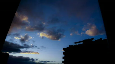 Time lapse sequence of sunset from my window Stock Footage 312835