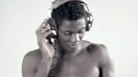 Time lapse sequence of a young african guy waving and dancing with his hands  Stock Footage 12249645