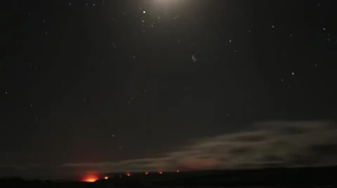 Time lapse of setting lunar eclipse over lava flow in Hawaii Stock Footage 12156043