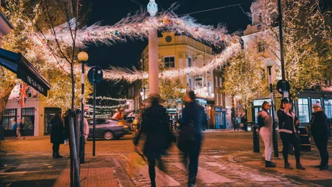 Time lapse Seven Dials West End Stock Footage 153771146