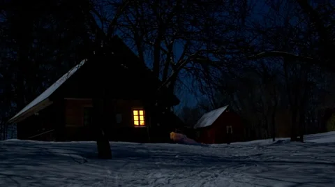 TIME LAPSE shadow of the moon on snow – pan Stock Footage 45520468