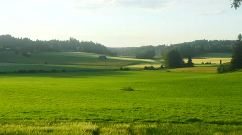 Time-lapse of shadows moving at a nice countryside landscape, in Finland Stock Footage 65249760