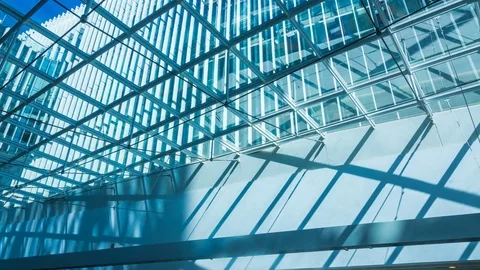 Time lapse of shadows passing over office buildings Stock Footage 78705116