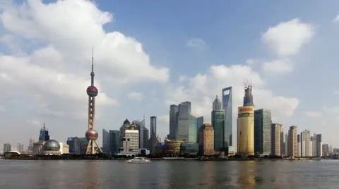 Time lapse of Shanghai skyline Stock Footage 22106092